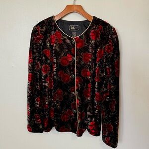 Vintage Roses Velvet Jacket